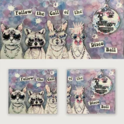 Art Journal Kit Disco Animals